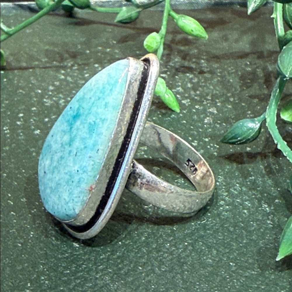 925 Amazonite Ring - image 3